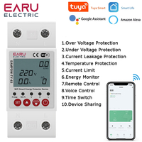 63A TUYA WiFi Smart Circuit Breaker Switch Energy Meter Metering Timer Relay Device With Voltage Current and Leakage Protection