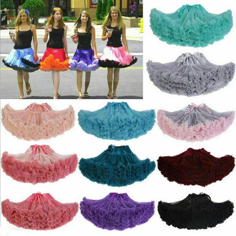 

Women Girls Tutu Skirt Party Fluffy Underskirt Women Ballet Teenage Pettiskirt Girl Princess Tulle Party Dance Skirts