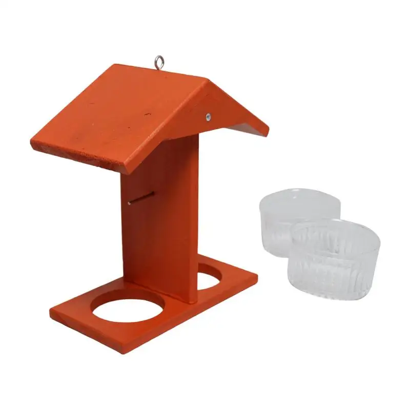 

Bird Feeder Garden Feeding Station For Oriole Weather Resistant Double Cups Bird Feeder For Garden Outdoors Patio Deck Balcony