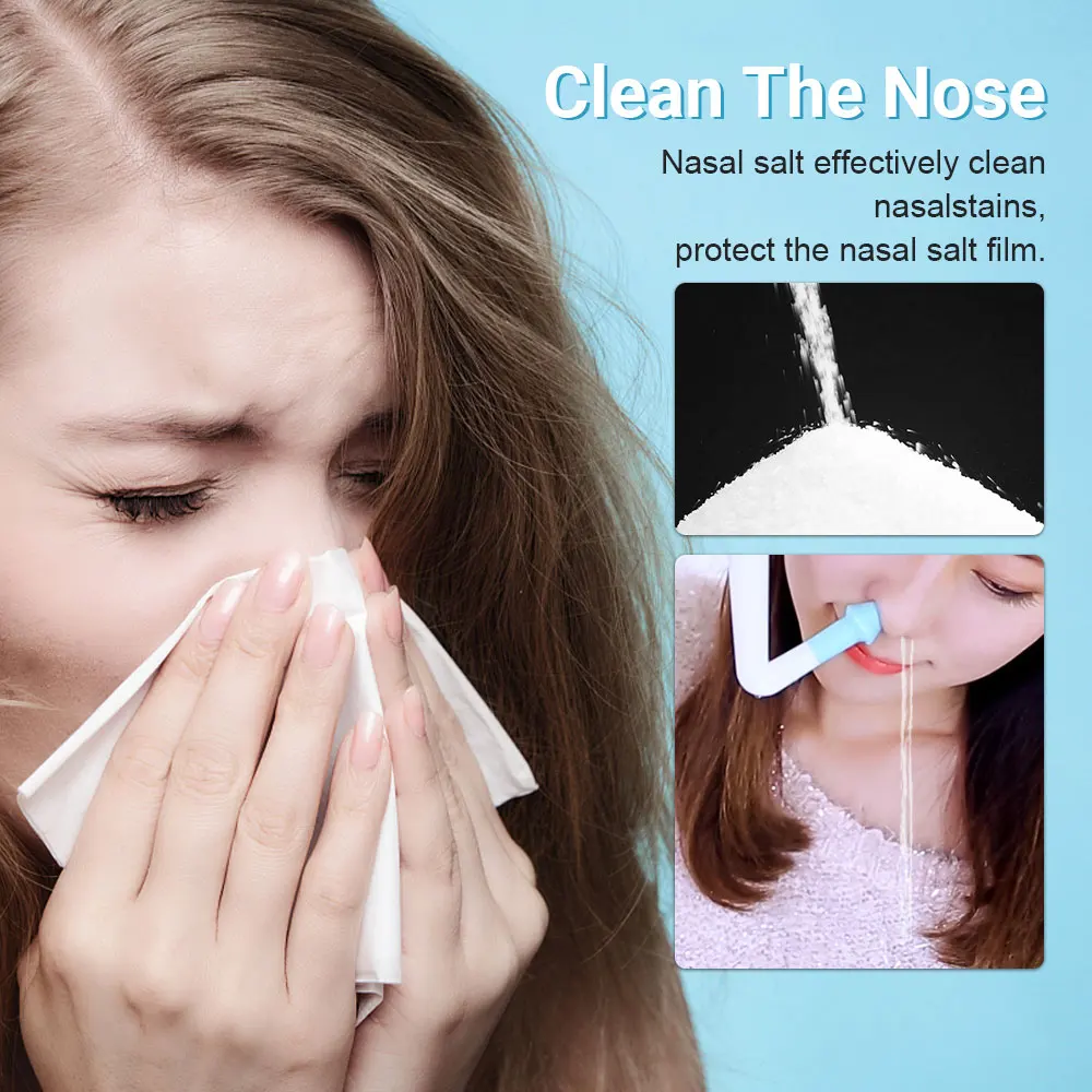 4.5/2.7g Nasal Wash Salt Rinse Allergic Rhinitis Relief Nose Cavity Protector Irrigation Nose Cleaner Salt for Adults Children