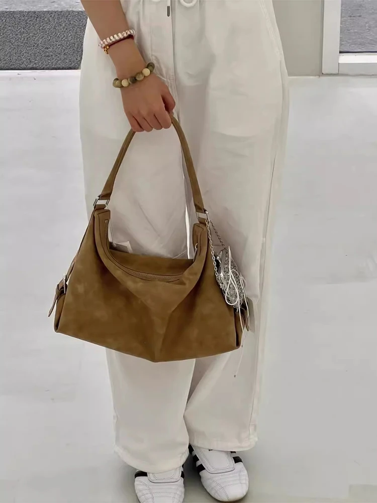 Retro Rong Damestas Grote Capaci Onderarm Tote Oudertas Hoge Kwaliteit Herfst Winter Faion Enkele Oulder Handtas