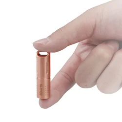 New USB Flashlight Brass, Copper Mini Bright Light Portable Waterproof Daily Carry Camping Hiking Night Riding Small Flashlight