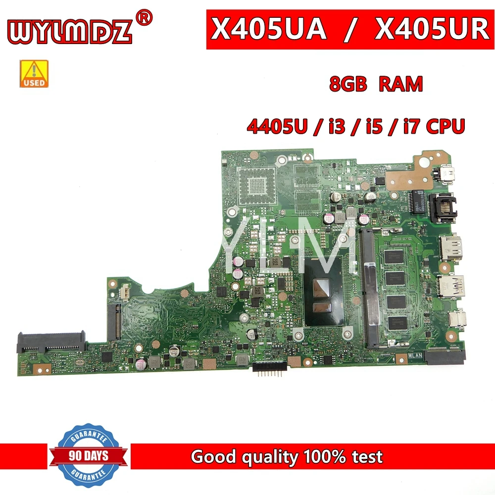 X405UA With 4405U/i3/i5/i7CPU 8GB RAM Motherboard For Asus S4100U X405UA X405URP X405UR X405UB A405U V405U S405U K405U Mainboard