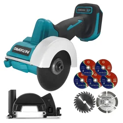 PATUOPRO Brushless Electric Angle Grinder Speed Variable Cordless Woodworking Cutting Tools For Makita 18V Battery(No Battery)