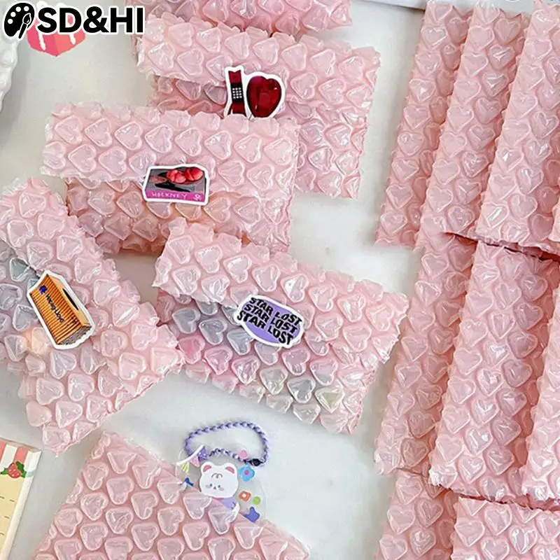 

Love Heart Shaped Bubble Mailers Envelope Protective Wrap Plastic Shockproof Bag Foam Packing Bags Cushioning Bag Mailing Bags