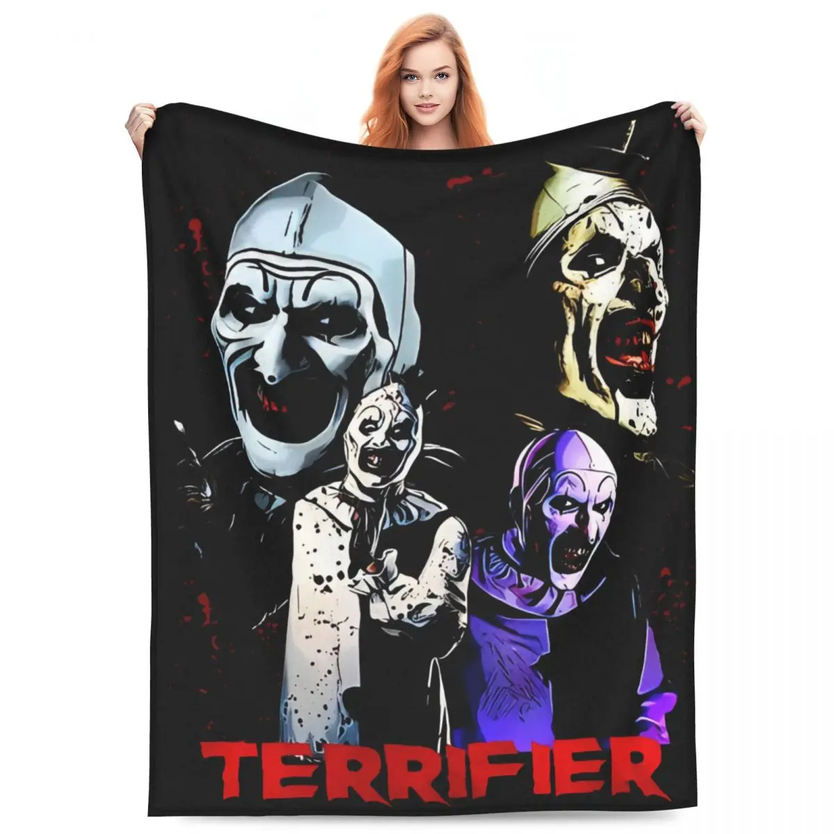 Terrifier 2 Ultimate Horror Movie Blanket Flannel Textile Decor Halloween Films Comfortable Ultra-Soft Throw Blanket for Bedroom