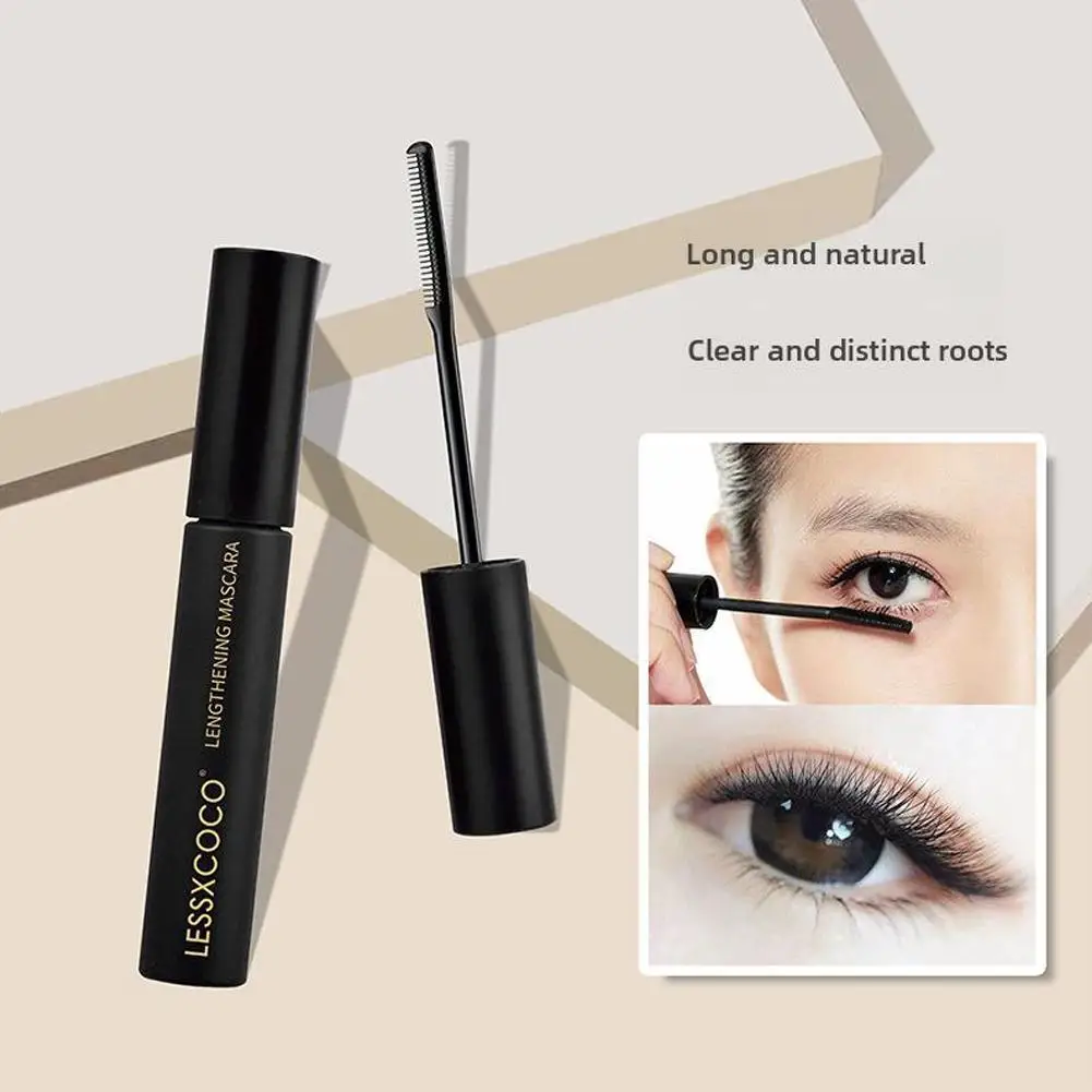 Mascara impermeabile Mascara allungante a lunga durata spesso Cosmetici per ciglia Maquillage Femme Curl Asciugatura rapida e naturale P2D5