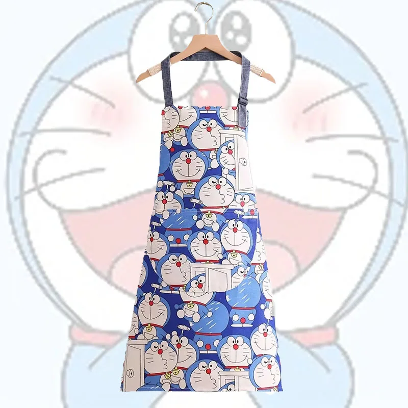 

Новые кухонные фартуки Doraemon: модные, с аниме-принтом, водонепроницаемые, для дома и выпечки, с карманами, для взрослых, маслостойкие