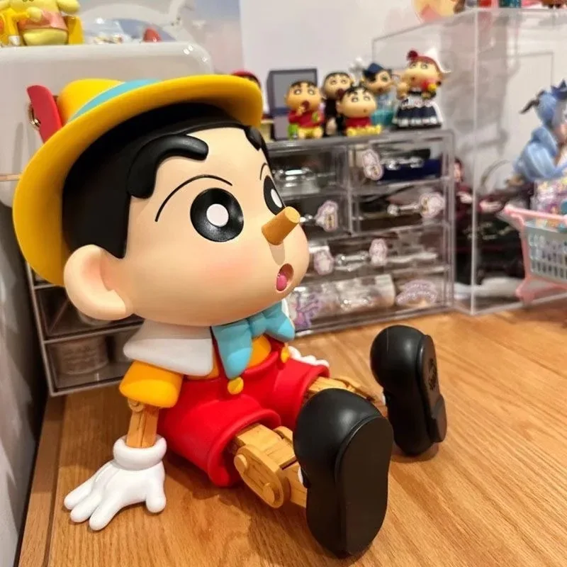 Crayon Shin chan Pinocchio Handmade Puppet New Help Creative Doll Internet Celebrity Car Desktop Ornament Doll Best BirthdayGift