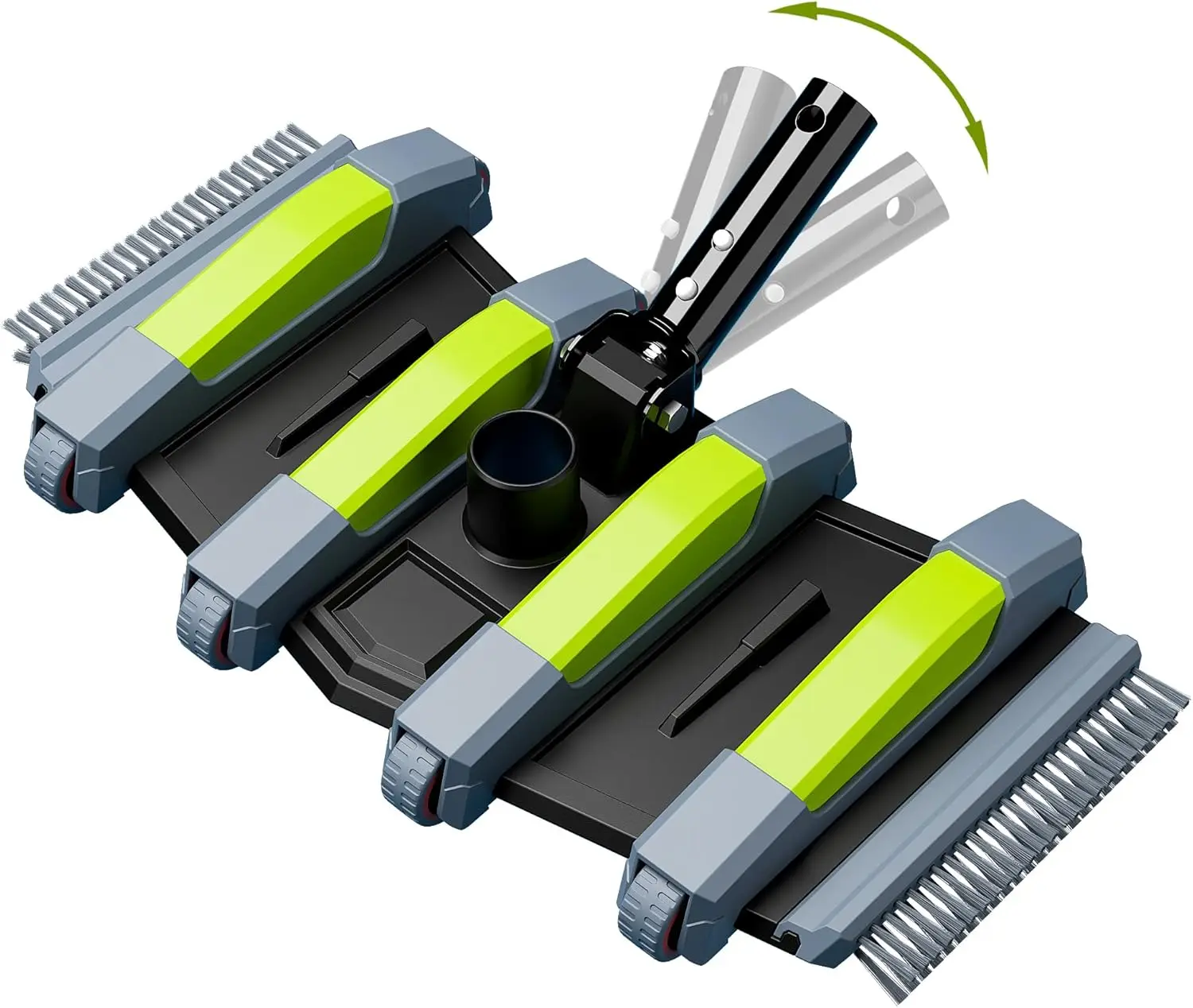 

Профессиональная усиленная насадка для пылесоса для бассейнов с колесами и алюминиевой ручкой, гибкая конструкция с утяжелением