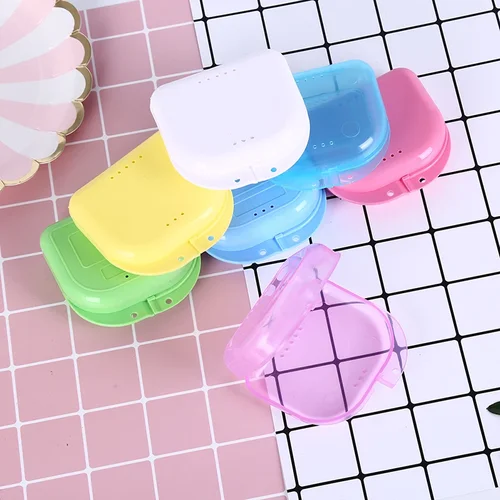 Imagen 2 del producto Caja de Almacenamiento para Dentaduras Postizas, 30 Piezas, Varios Colores, Estuche para Retenedores Dentales, Caja de Plástico para Dentaduras, Artículos de Higiene Bucal, Ortodoncia
