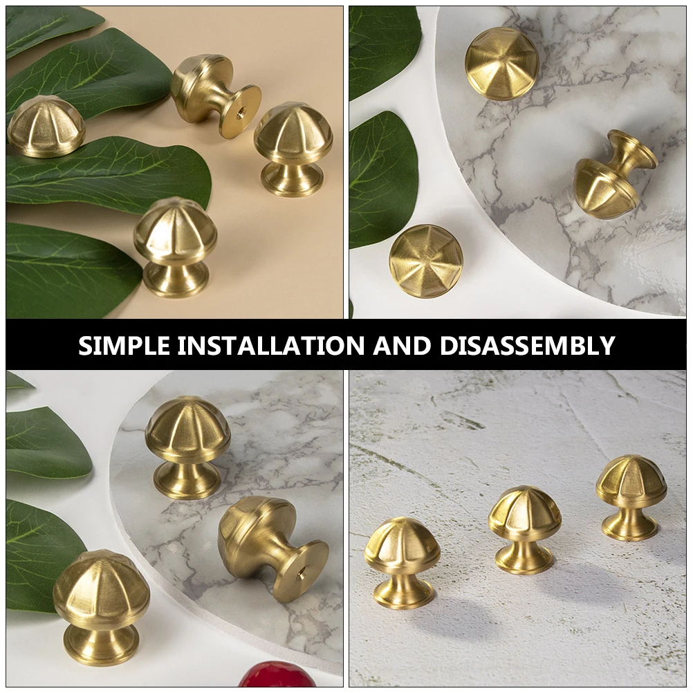 

Copper Octagonal Single Hole Knob Cabinet Drawer Handle Pull Furniture Knob Cupboard Hardware Wardrobe Door Handle