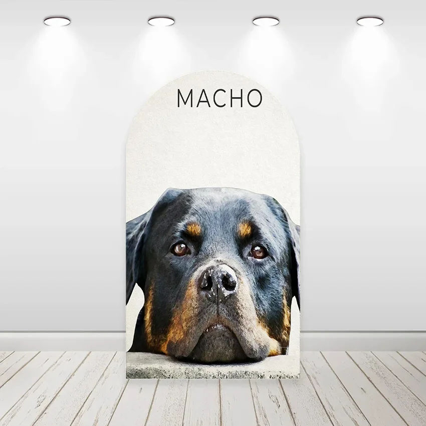 Mehofond personalizado de 2 caras pintura personalizada conmemorativa mascota perro gato retratos cubre Chiara arco fondo decoración telón de fondo foto