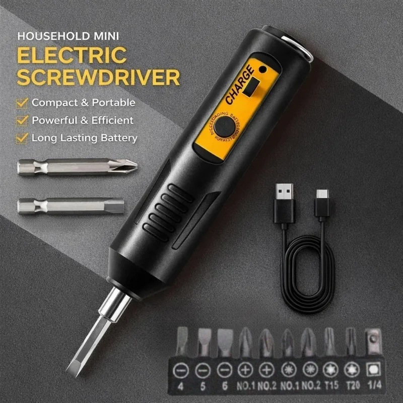 

Smart Electric Screwdriver Lithium Battery Mini Driver Impact Drill Kit Cordless Professional for Household DIY Tool Set