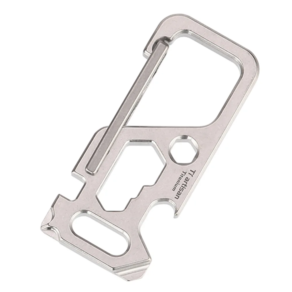 Key Ring Key Chain Bottle Opener Matt 62 * 26 * 8mm Bicycle Multi-Tool Polished Spoke Spanner TC4 Titanium Alloy