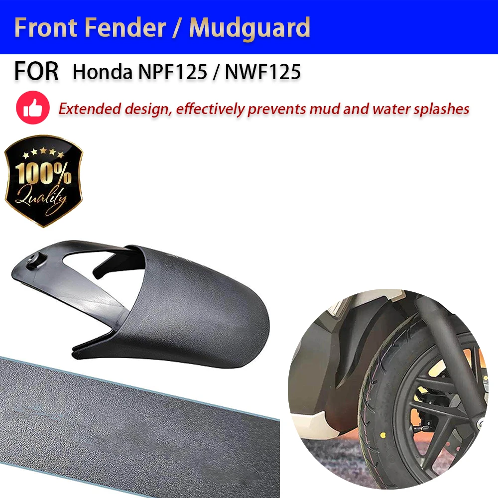 For Honda NPF125 NWF125 Front Fender Extended Mudguard No-Drill Waterproof Mud Flap Accesorios Moto Accessori Moto