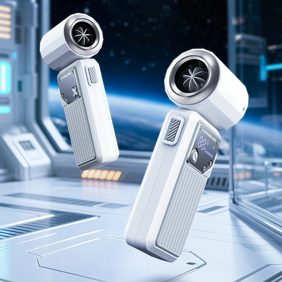 

Мини-ручной вентилятор 4000 мАч, портативный высокоскоростной бесщеточный двигатель, цифровой дисплей, охлаждение для путешествий на открытом воздухе, турбореактивный карманный вентилятор