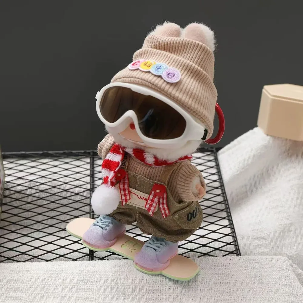 Vêtements pour laboratoire planche de Ski exquise 15/17cm, Mini tasse d'eau de couleur mignonne, ensemble de Ski à la mode, accessoires de poupée, ornement de bureau