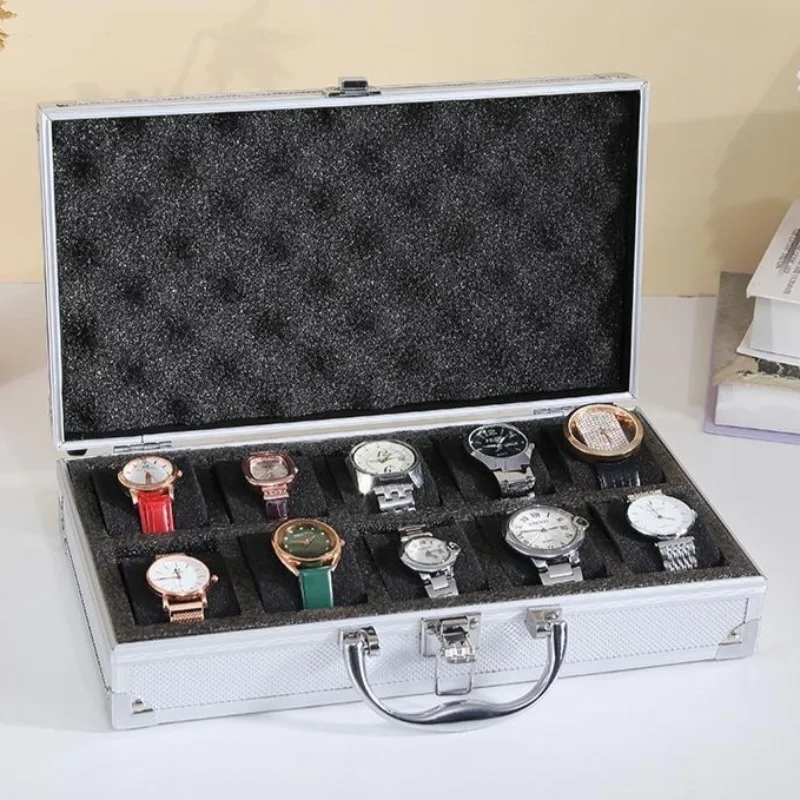 18 Slots Large Watch Boxes Metal Watches Storage Box Luxury Watch Packaging Collection Case Multifunctional Tool Organizer Cases