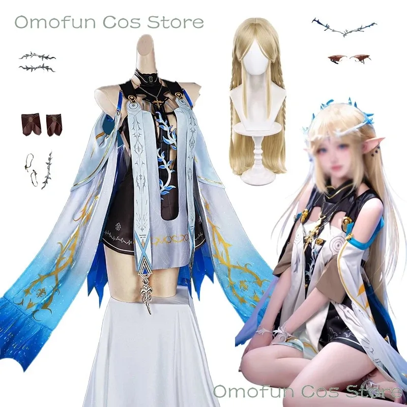 

Wuthering Waves Wuwa Cartethyia Cosplay Dress Wig Costume Anime Cosplay Game Clothes Women Halloween Party Fancy Girls Outfit 3X