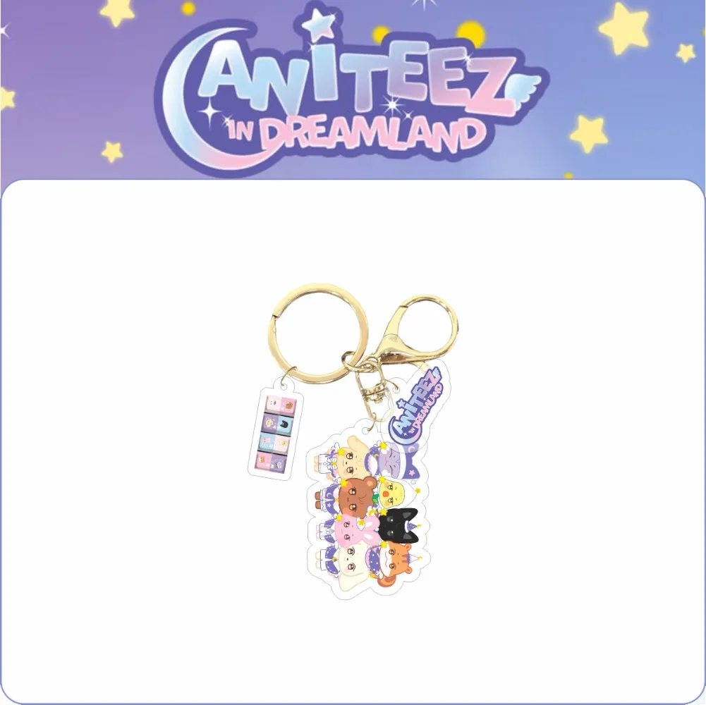 KPOP ANITEEZ IN DREAMLAND 2025 Merch المفاتيح للنساء الرجال Kawaii الاكريليك حلقة رئيسية حامل الهدايا حقيبة السيارة إكسسوارات جذابة