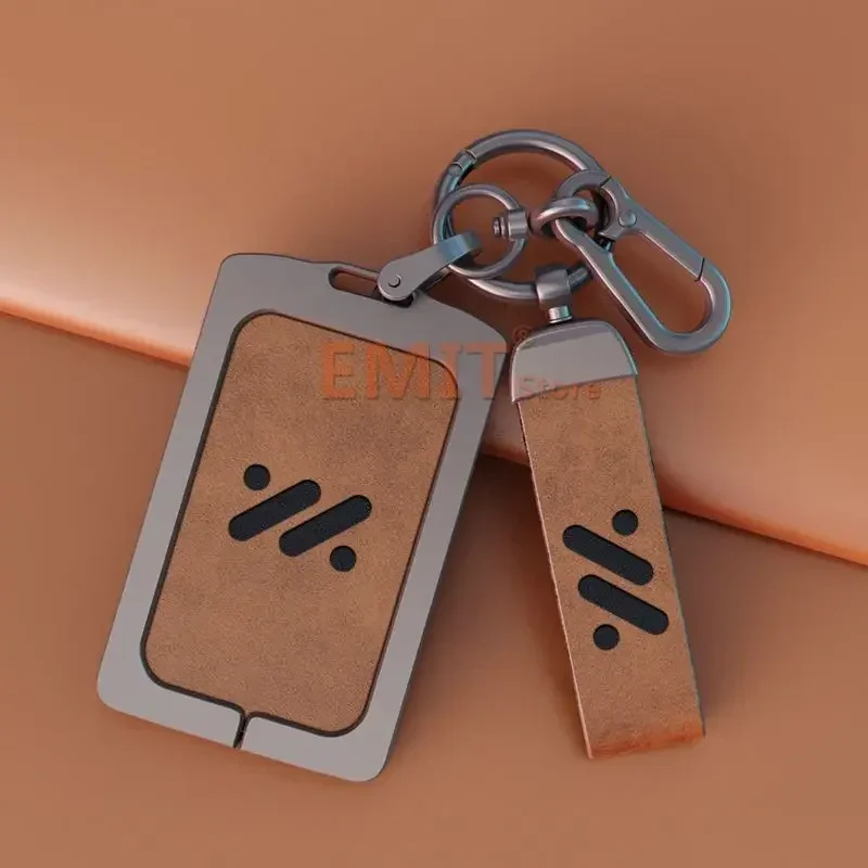 Zinc Alloy Leather NFC Key Case for IM LS6 MAX LS7 PRO L7 Dynamic Car Remote Protection Cover Bag Shell Keychain Accessories