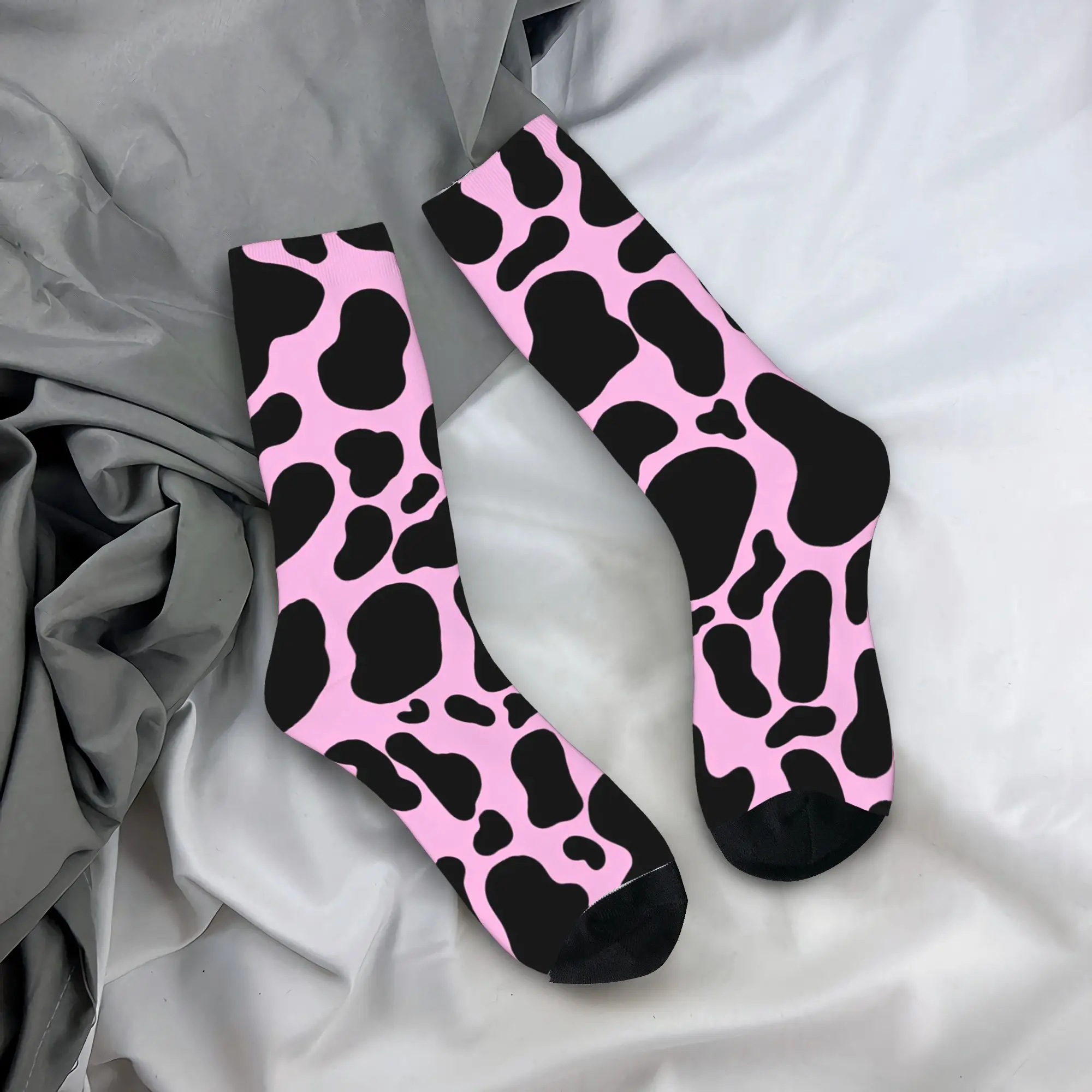 

Cow Print Design Socks Autumn Stockings Funny Couple Soft Socks Design Skateboard Anti-Slip Socks