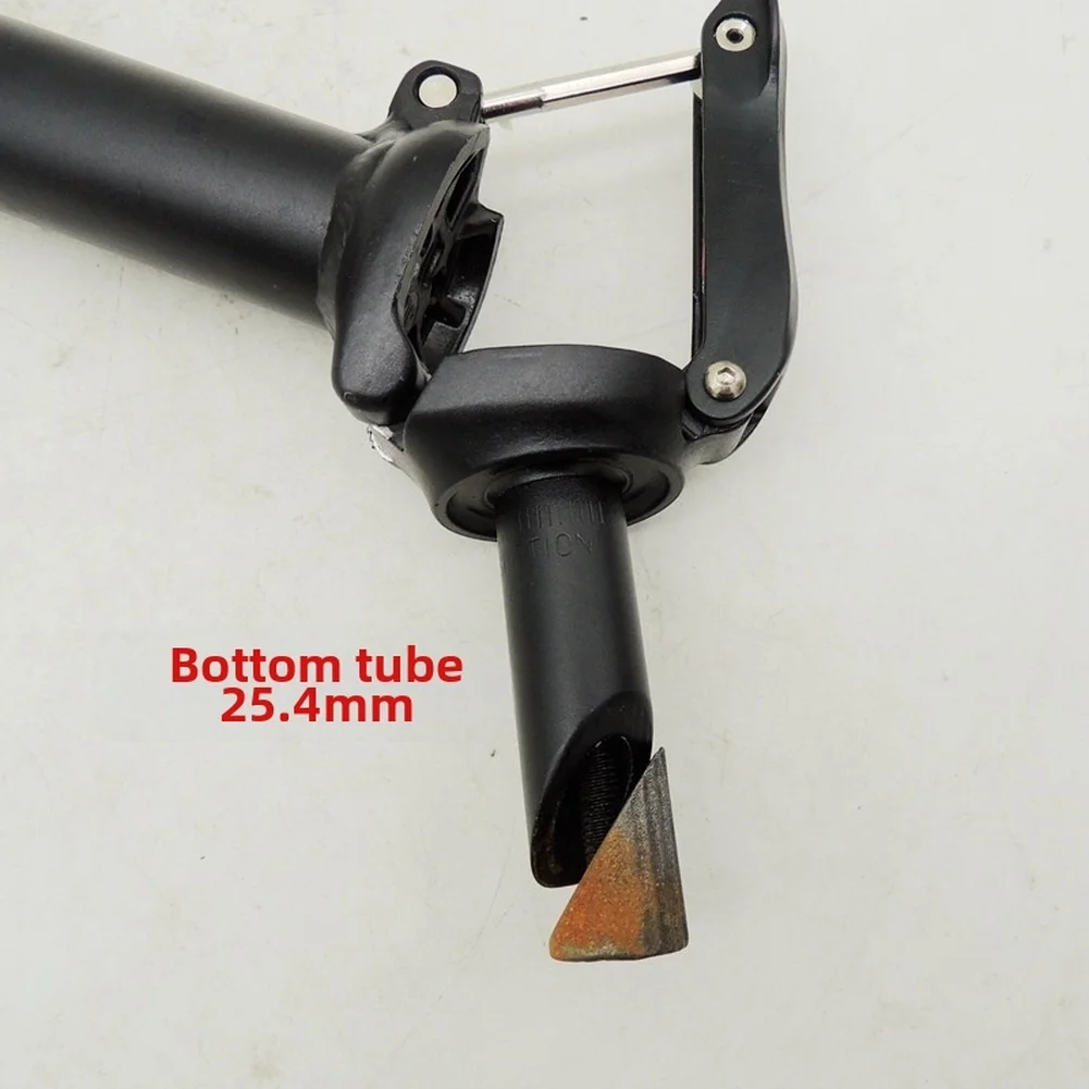 

Left For Folding Stem 25 4 mm Aluminum Alloy Handlebar Riser for For Folding Bike E Bike 400mm Reach 90mm Extension Black Design