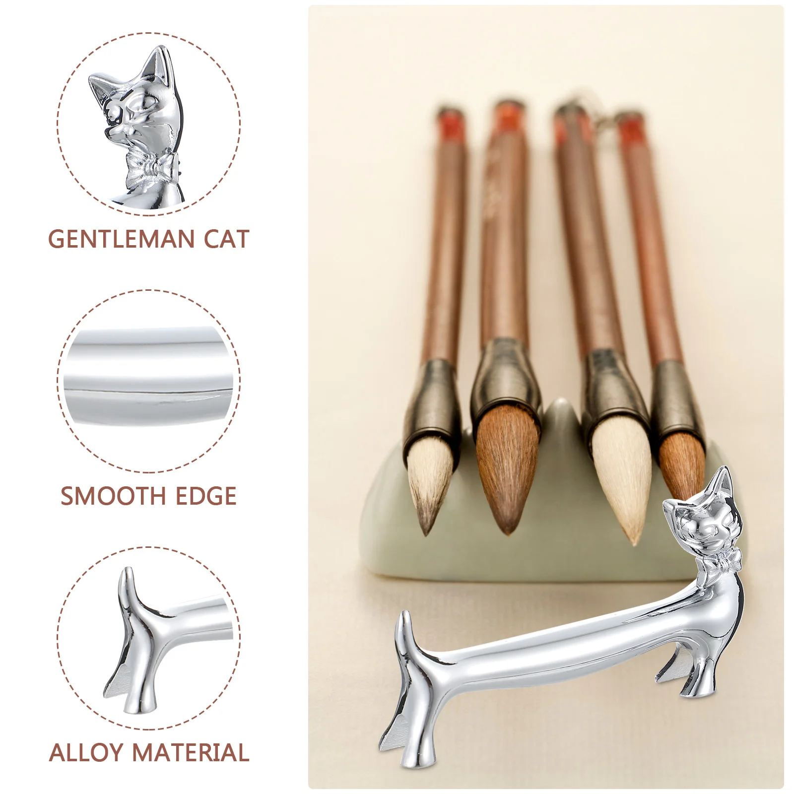 

2pcs Alloy Chopstick Racks Creative Tableware Holders Elegant Chopsticks Rests For Forks Spoons Storage Decorative Home Kitchen