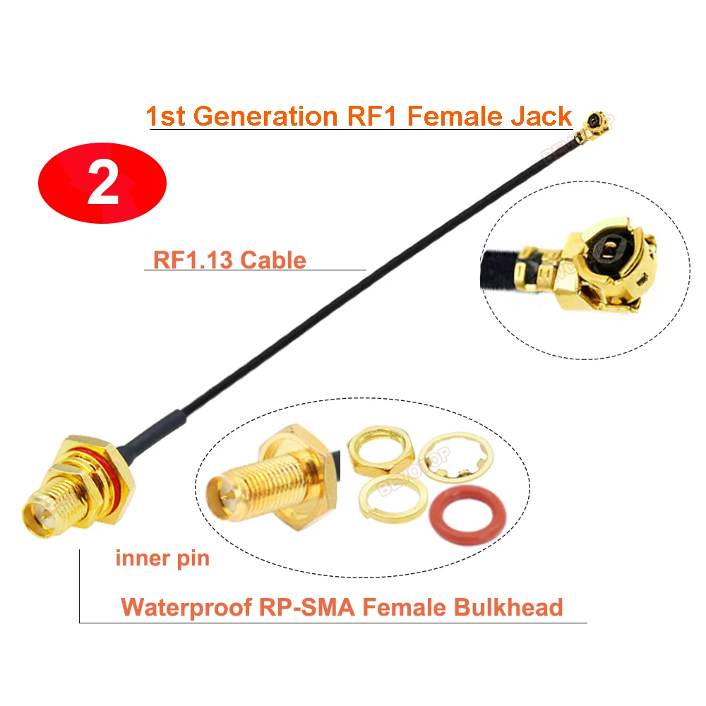 1PCS Impermeabile SMA Femmina a 1a Generazione RF1, 4a Generazione RF4 Femmina Martinetti Cavo Coassiale RF1.13 Ponticello di Estensione Pigtail