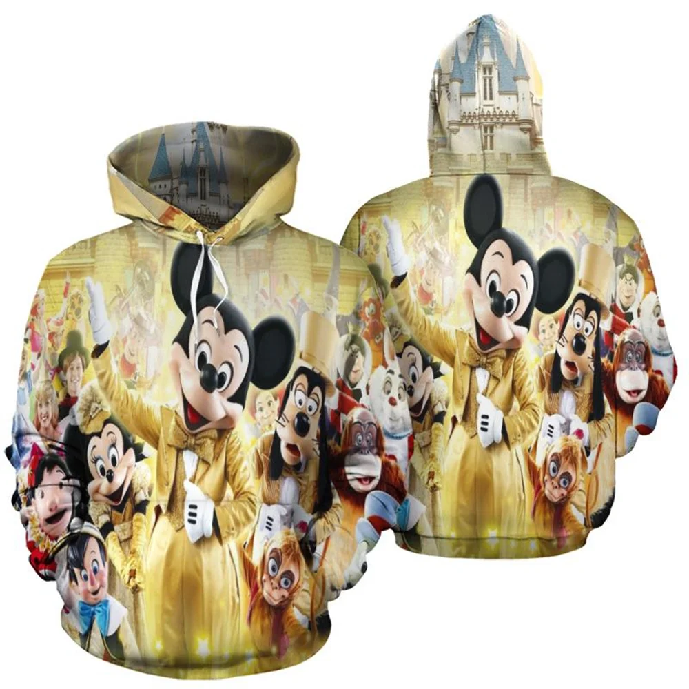 

Mickey Gold Disneyland 3D Print Hoodie Disney Zip Hoodie