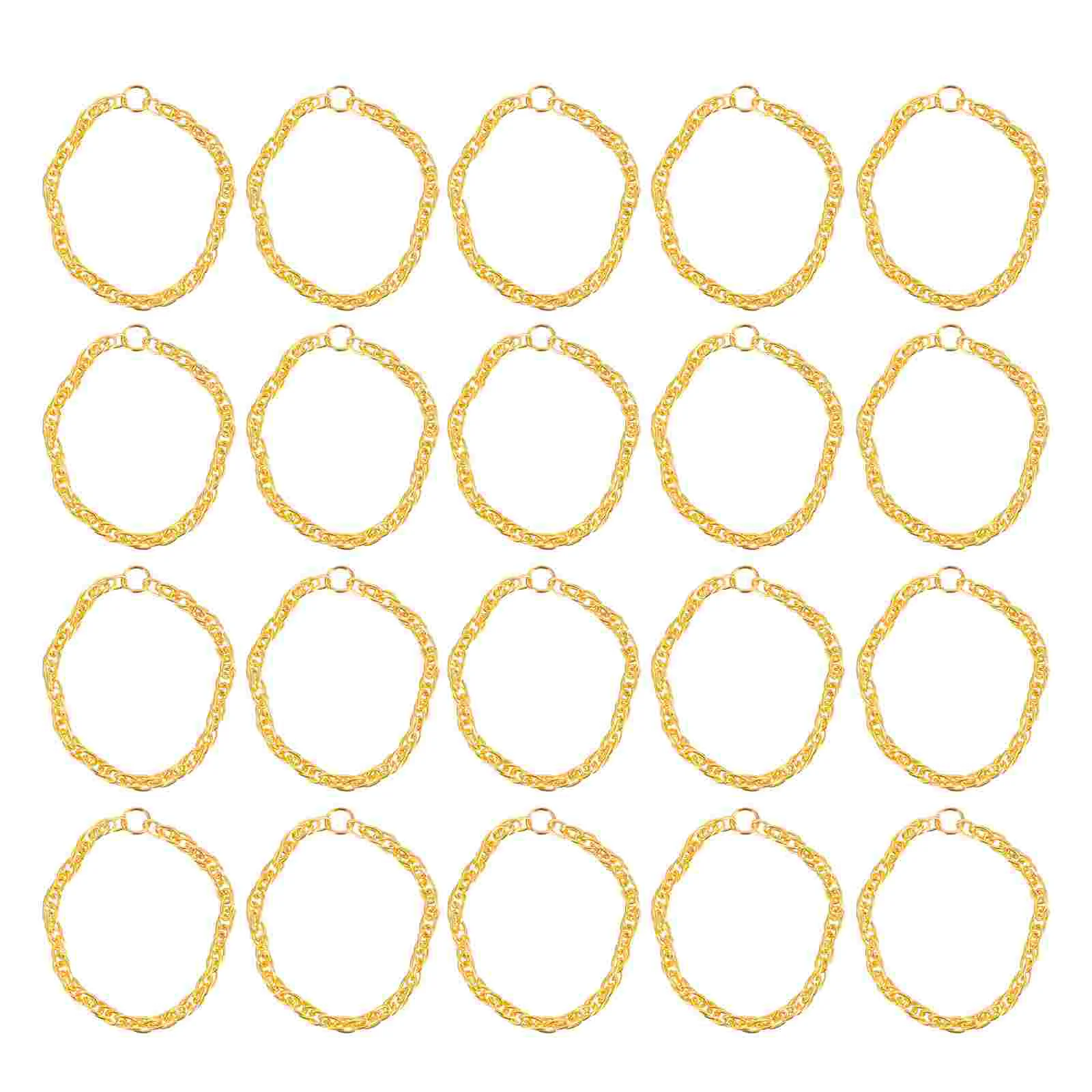 

25 Pcs Mini Gold Chain Decoration Toy Necklace Alloy Parent-child Interaction Toys Fun Jewelry