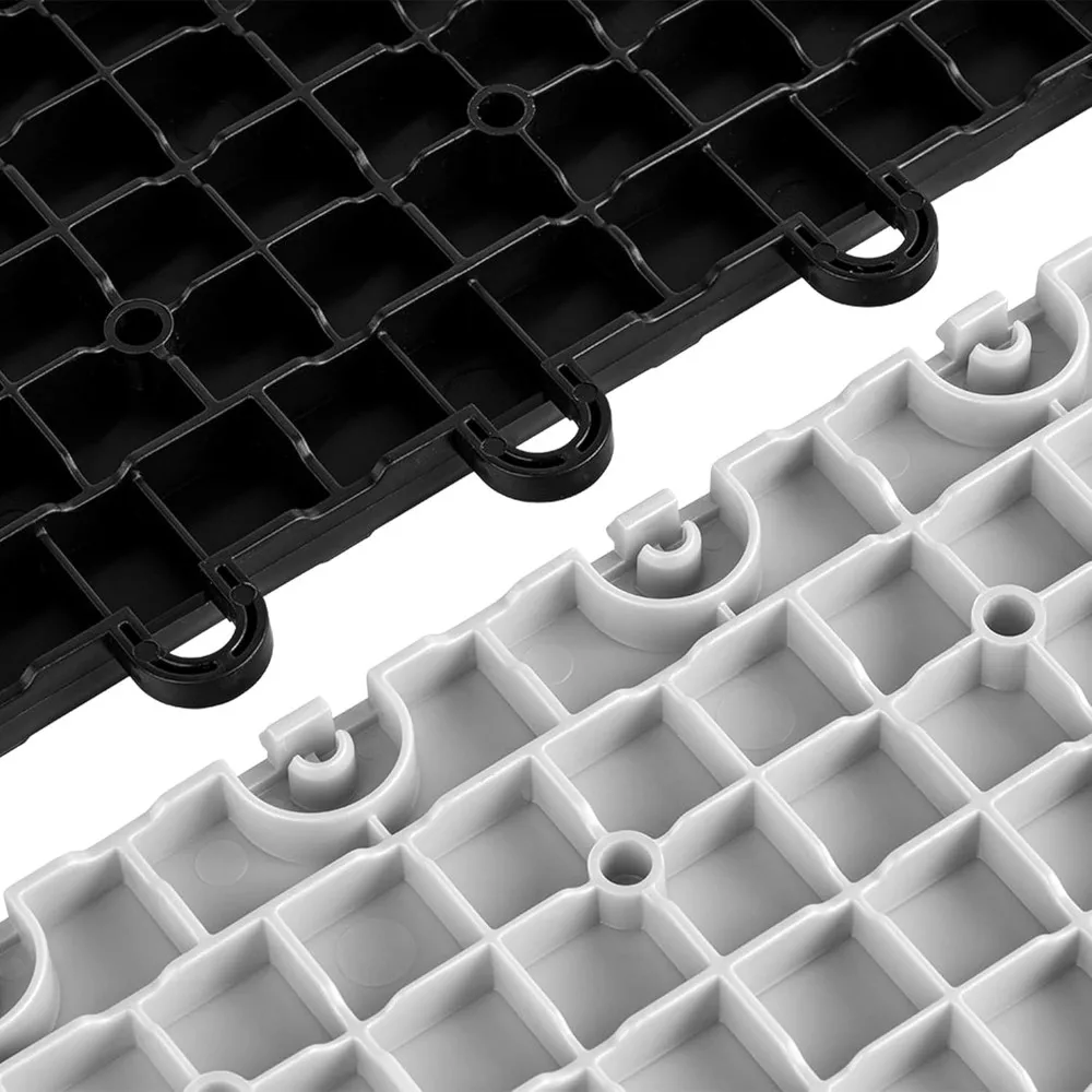 Blaue 12-Zoll ineinandergreifende Diamant-Garagenbodenfliesen, 50-teiliges Set, robust für schnelle Installation