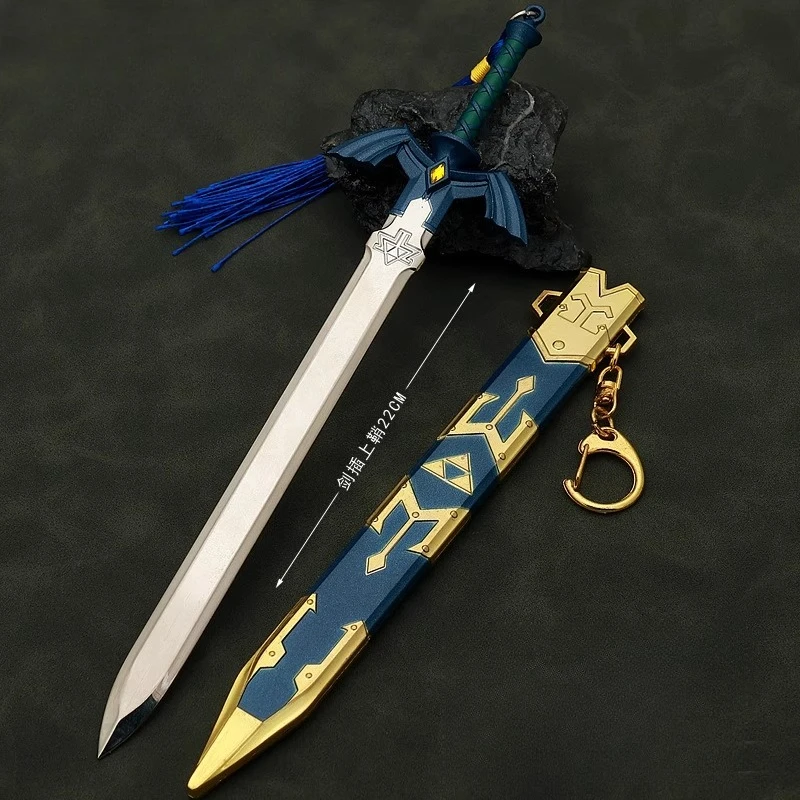 Anime Zelda Link Master Sword Keychain Game Peripheral Metal Samurai Sword Toys Model Crafts Gifts view 2