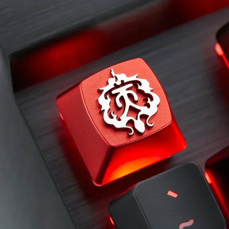 ZOMO Game Series Keycaps Aluminum Alloy JIAN WANG 3 TIAN CE Faction Mechanical Keyboard Gaming Accessories Artisan Key Cap Gift