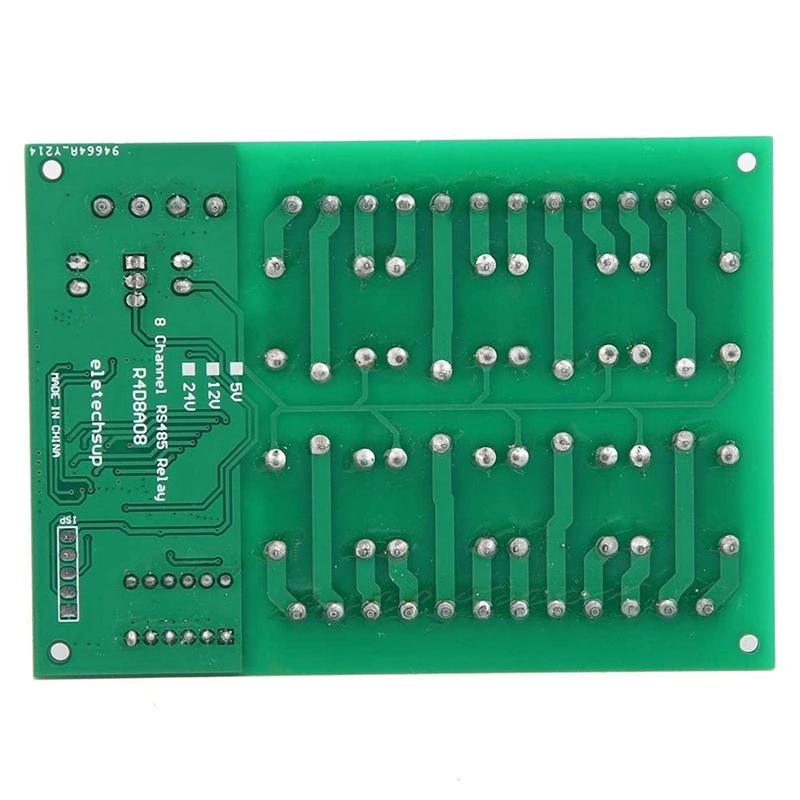 Papan Relay DC 12V 8 Ch RS485 sakelar pengendali jarak jauh Modbus RTU UART DIN35 untuk modul ekspansi kontrol PLC