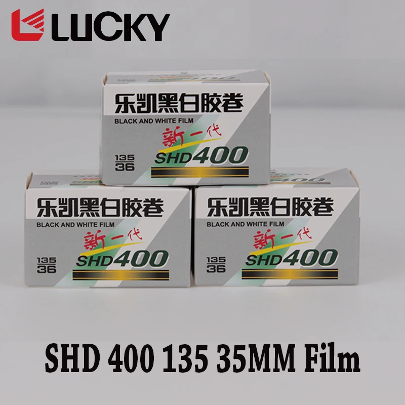 1-10 Rolls CHINA LUCKY SHD400 135 Black And White Film 36 Sheets With DX Code ISO 400 Exposure For Kodak Film Camera H35/H35N