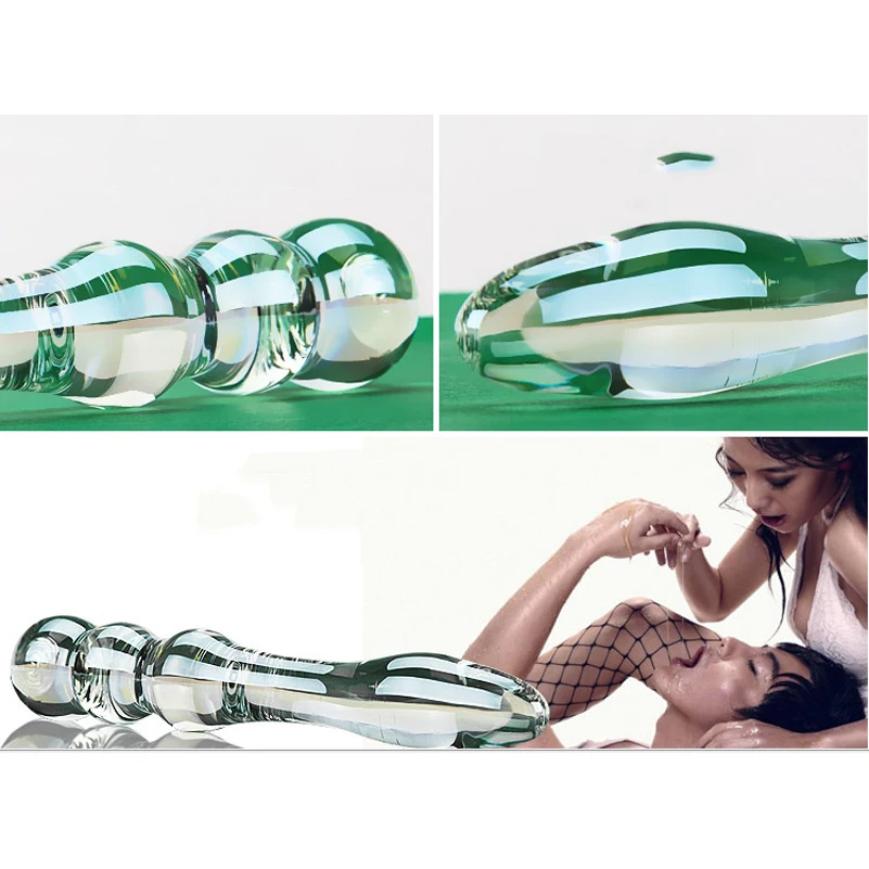 19cm Glass beads Anal Plug Penis butt plug Nightlife anus backyard stopper Dildo adult toys Adult Gay Sex Toys for Men Women