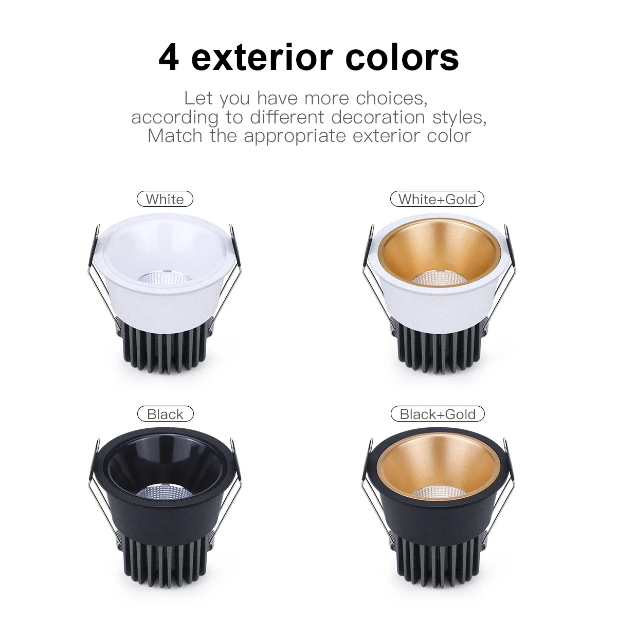 

Recessed Ceiling Lamp COB LED Downlight Anti-Glare Design AC95V-265V Aluminum Shell Spotlight For Home Corridor Showcase Decor