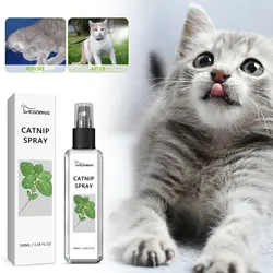 Catnip Spray for Cats Healthy Ingredients Scratching Pad Inducer Excite Entertain Soothing Mood Training Repellent Pet Mint Mist