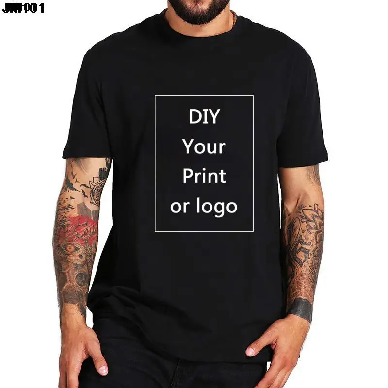 Customized Print Woman Tshirt Harajuku Womens DIY Your Like Photo Or Logo Black Unisex T-shirt Fashion Custom Man\'s Clothing Tee