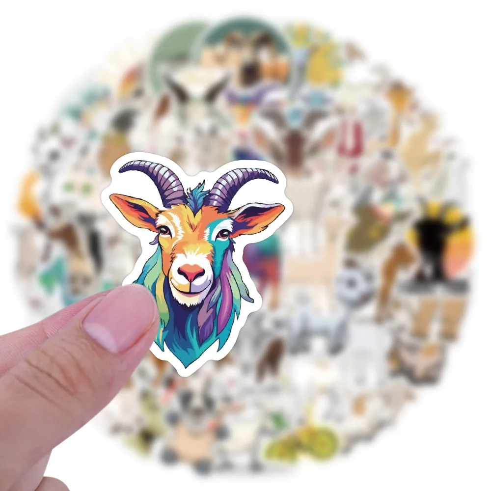 10/60Pcs Goat Small Animal Graffiti Stickers for Children's DIY Mobile Phone Case Luggage Waterproof Stickers Kids Gifts