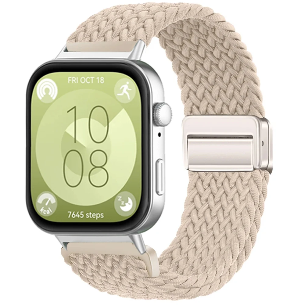 Correa for HUAWEI watch fit 3 Strap Magnatic Nylon Braided solo loop Replacement Belt Wrist Bracelet for HUAWEI fit3 2024 Band