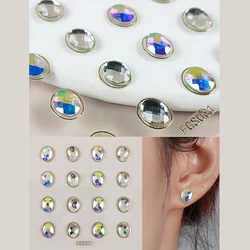 3D Earrings Stickers No Ear Hole Self Adhesive Butterfly Rhinestones Earrings Stickers Children Girls DIY Ear Decoration Gifts