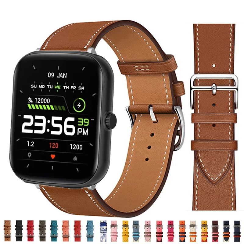 

Leather Band for COLMI P42 Smart Wristband Quick Releas Strap for COLMI P42 Correa Bracelet Watches Accessories