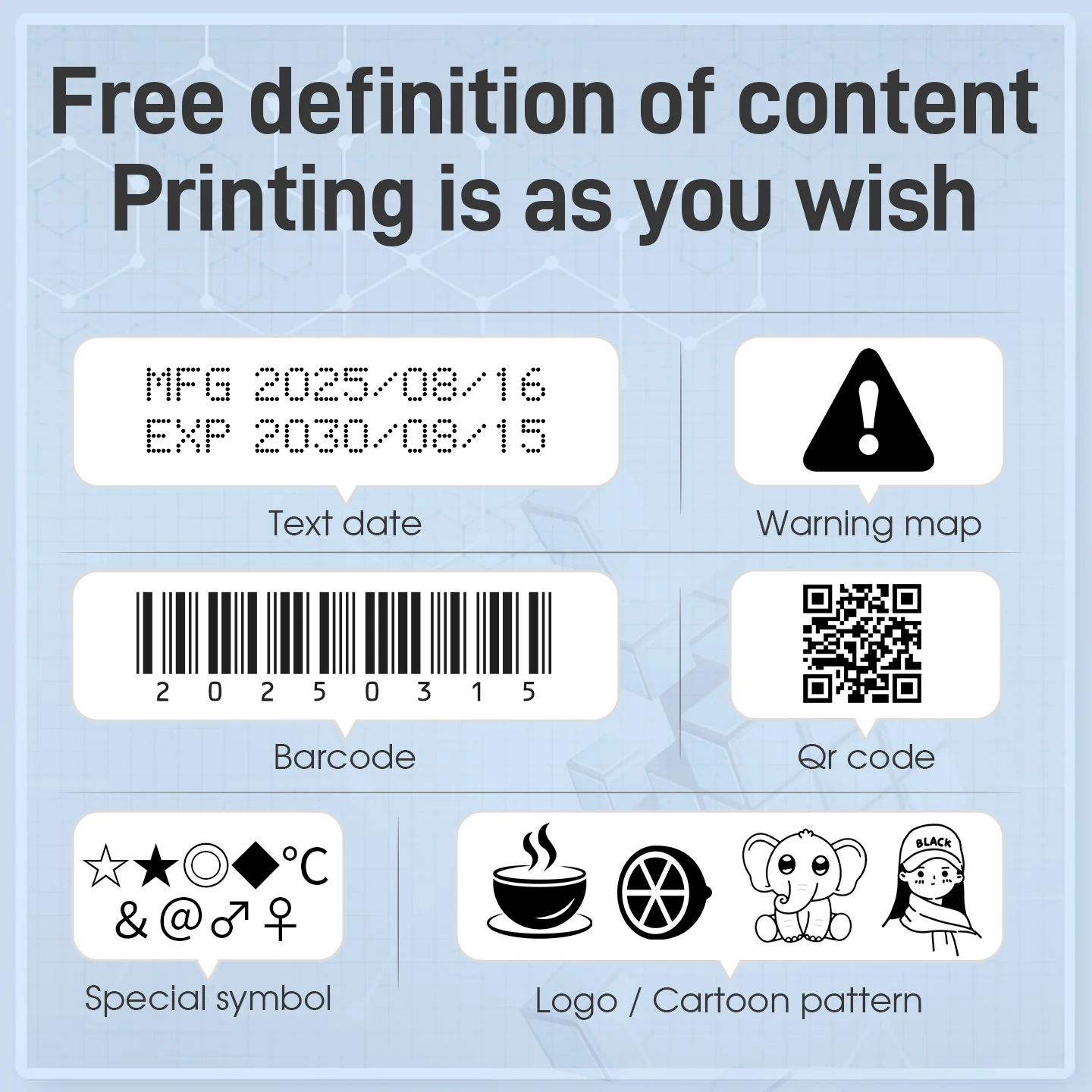 Yhan 25.4mm portable inkjet printer unencripted for Expiry Date Barcode QR Code Batch Numbers Best Value Logo Printing