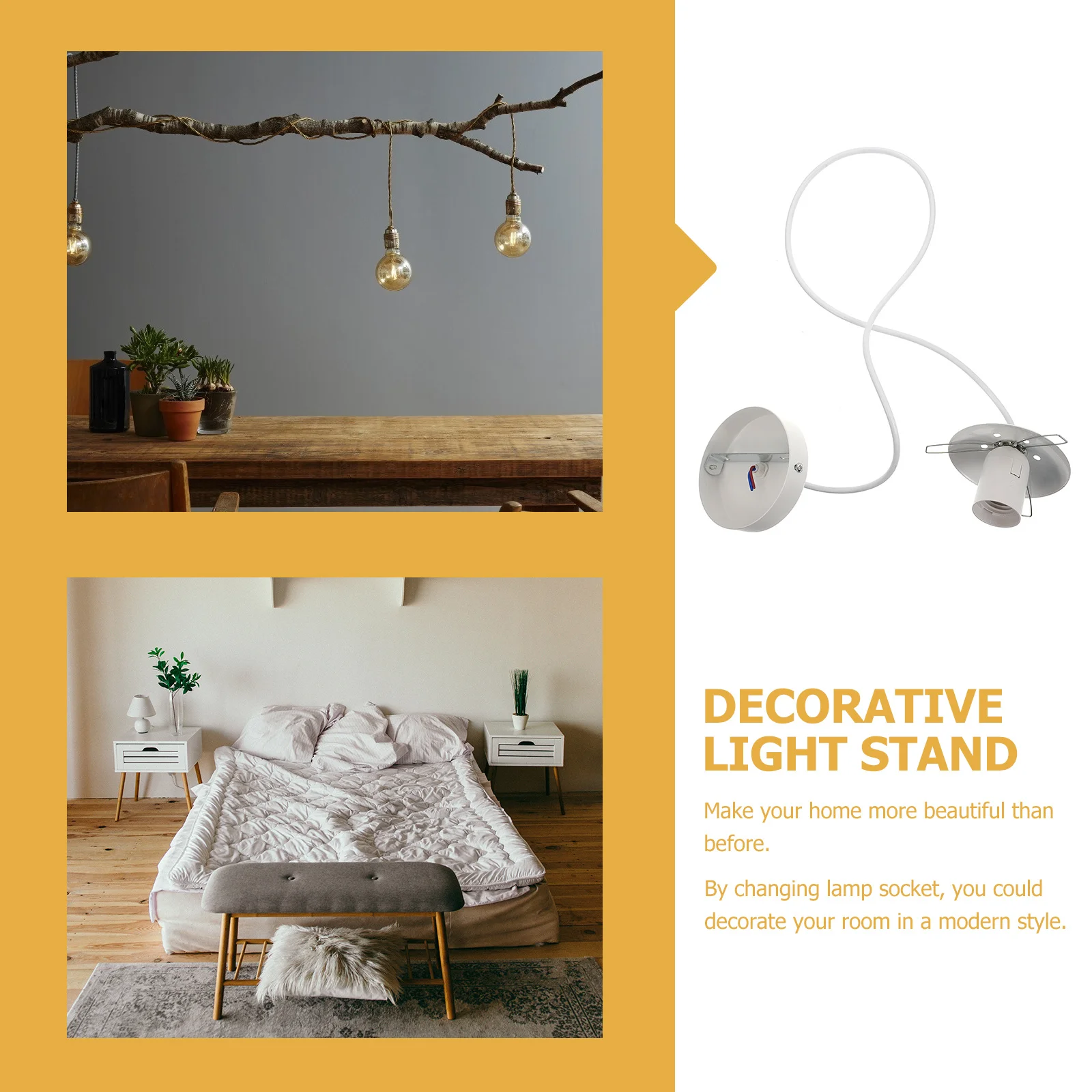 

1pc E27 Lamp Holder Pendant Light Socket Iron Pvc Material Easy Install For Home Ceiling Hanging Bulb Adapter Lighting