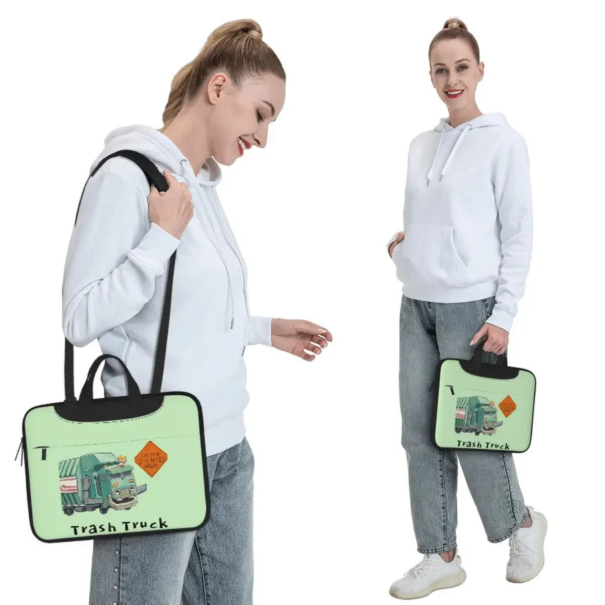 Trash Truck Cartoon Netflix Crossbody Laptop Bag Case Computer Bag Resistant Protective Notebook Pouch for Macbook Pro Lenovo