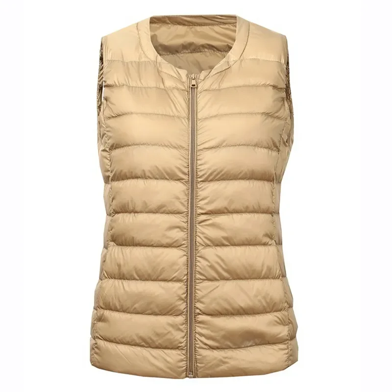 2022 Brand S-8XL Large Size Waistcoat Women's Warm Vest Ultra Light Down Vest Women Portable Sleeveless Winter Warm Liner