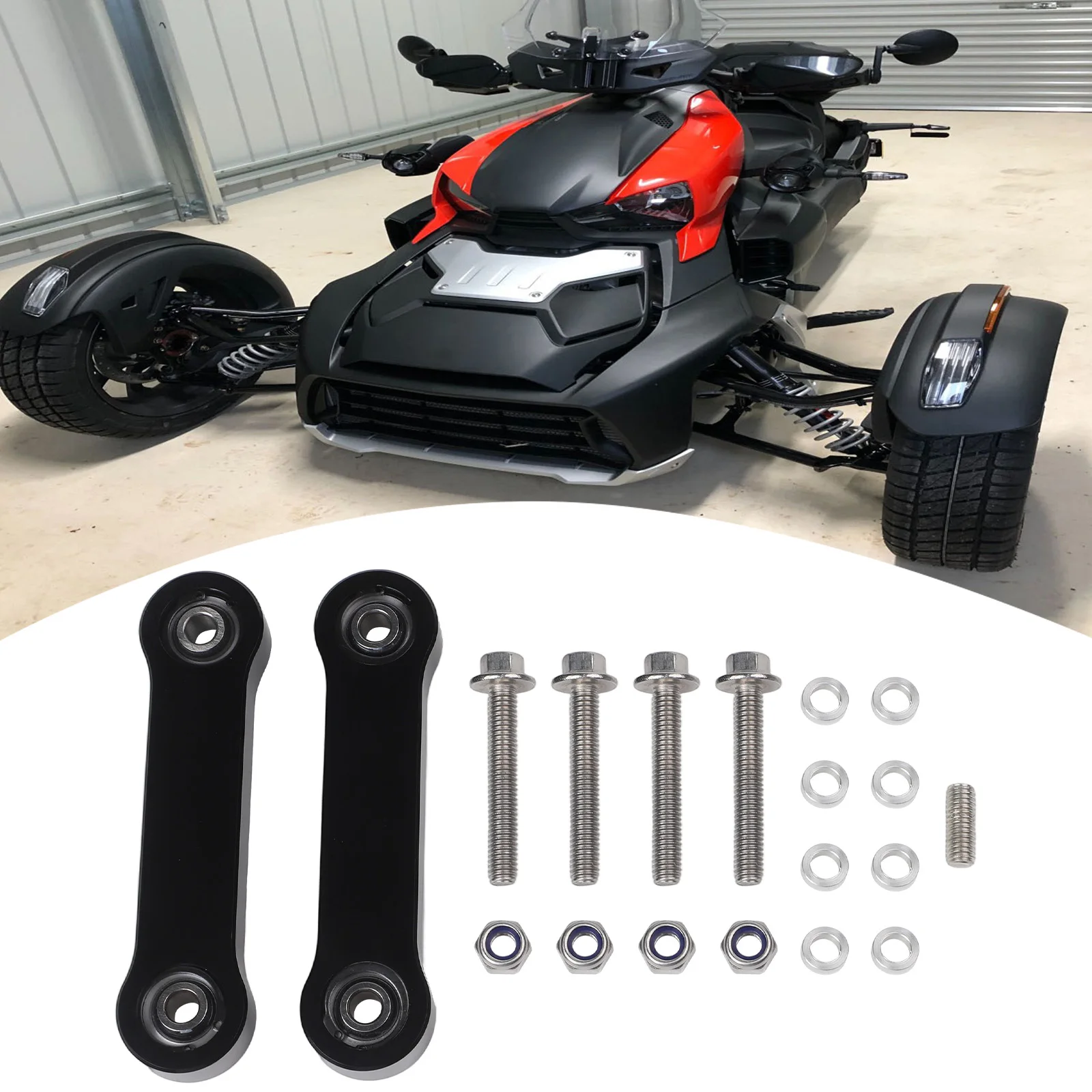 Części do motocykli, aluminiowe łączniki kierownicy, ulepszenie wydajności ATV, konieczna kontrola dopasowania do Can-Am Ryker 2019-2024